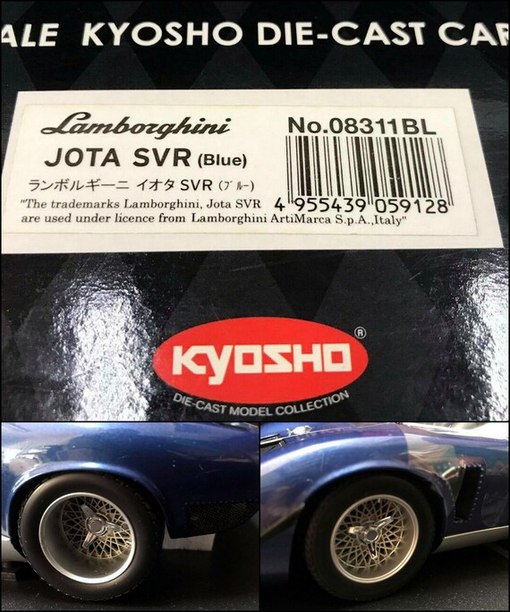 1/18 LAMBORGHINI JOTA SVR Blue Kyosho #08311BL - Etsy