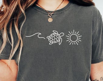 Comfort Colors Sea Turtle T-Shirt: Ocean Beach Summer Tee