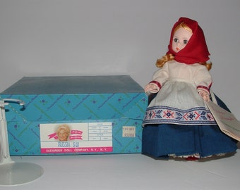 Vintage Madame Alexander 8" Doll - RESTRUNG - International - Russia #548