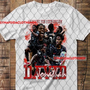 Limited Jonathan Tee David T-Shirt Canada Soccer DTG Printing Graphic Shirt Gifts Unisex Youth Kids Apparel Retro Bootleg Vintage Bestseller