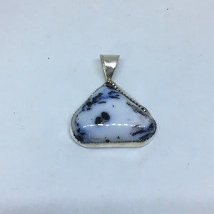 Pendant- Dendritic Agate in Fine and Sterling Silver
