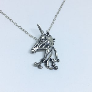 Pendant- Unicorn Cast in Sterling Silver