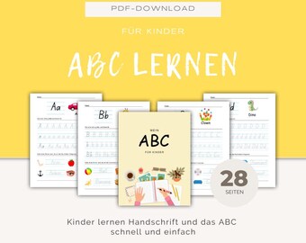 Kinderbuch Handschrift lernen, ABC lernen