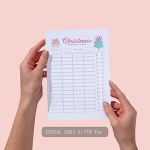Christmas Present Budget Checklist | Holiday Shopping List & Spending Tracker | Printable PDF| Digital Goodnotes