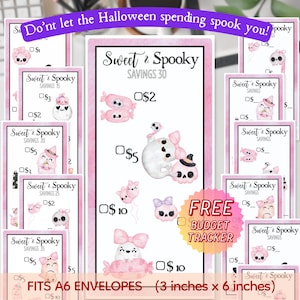 Süße & gruselige Spar-Challenge | Halloween Haushalt | Mini Ersparnis | Low Budget Herausforderung |  A6 Einlage | Cash Umschlag zum Ausdrucken