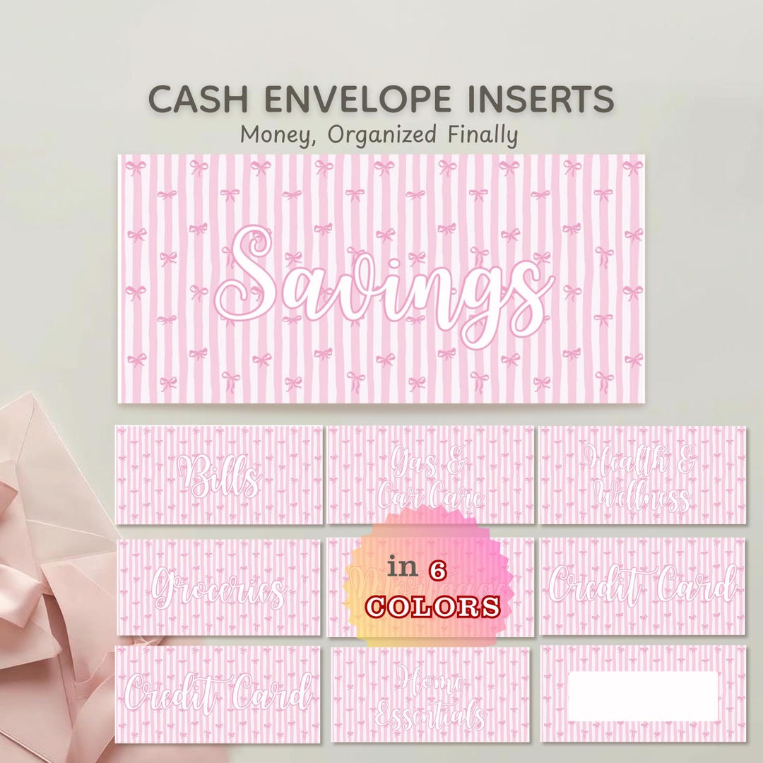 Cash Stuffing Labels | A6 Budget Binder Insert | Money Organizer - Etsy