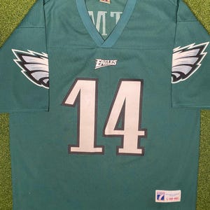 1996-1997 Philadelphia Eagles - Ty Detmer #14 - Vintage NFL Jersey (Large)