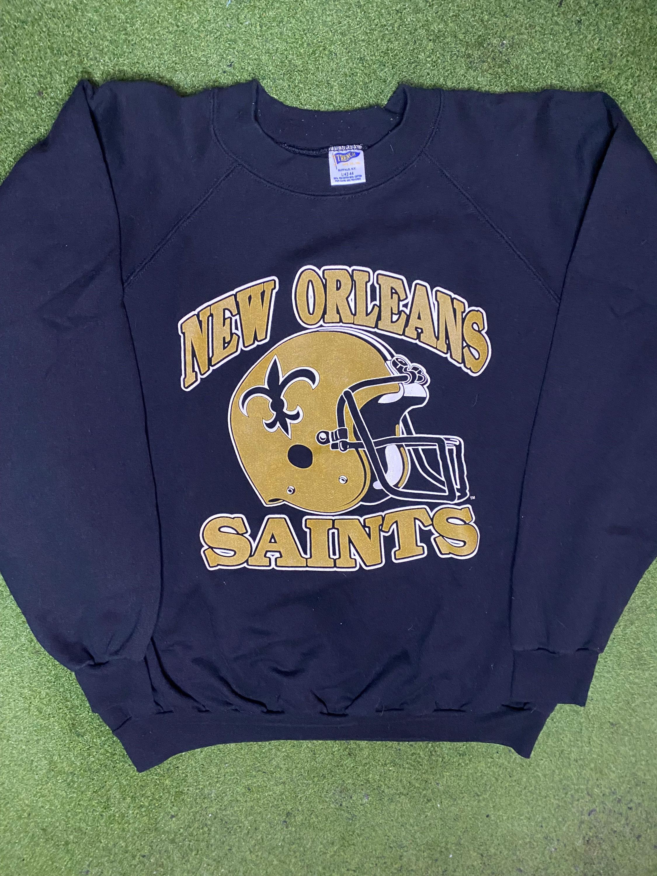 ニューオーリンズ・セインツ スウェットシャツ　古着 90年代 ニューオーリンズ・セインツ - ヴィンテージ NFL