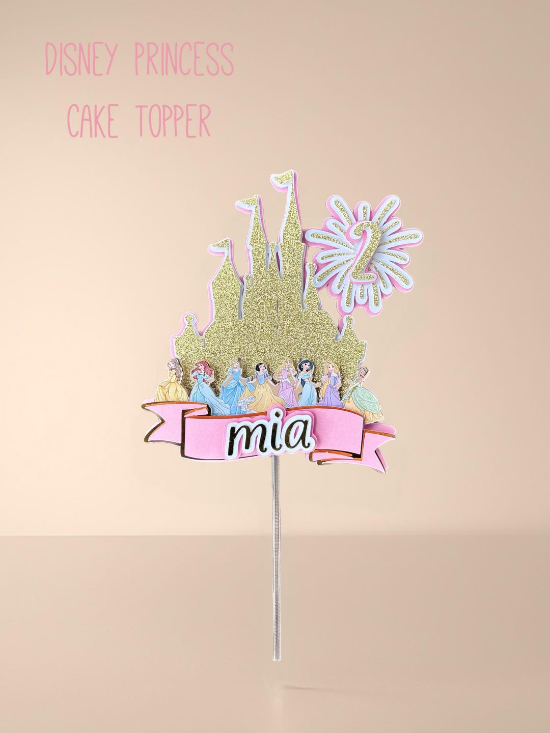 Custom Disney Princess Cake Topper | Birthday Party - Etsy