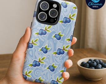 Blueberry Phone Case - Fruit Pattern Cover for iPhone, Samsung & Google Pixel