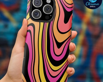 Psychedelic Swirl Phone Case - Trippy Y2K Lava Lamp Design for iPhone & Samsung