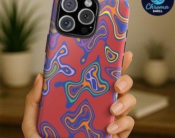 Trippy 70s Abstract Art Phone Case: iPhone & Samsung
