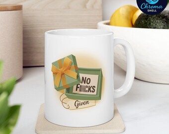 No F*cks Given Mug: Funny Sarcastic Coffee Cup - Sassy Gift