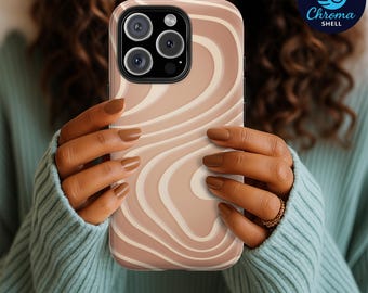 Neutral Abstract Swirl Phone Case - Tough Case for iPhone and Samsung