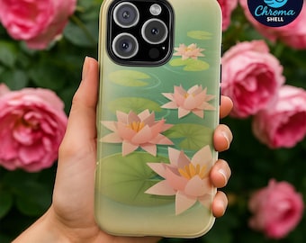 Custodia per telefono con fiore di loto - Design con ninfea pastello per iPhone e Samsung