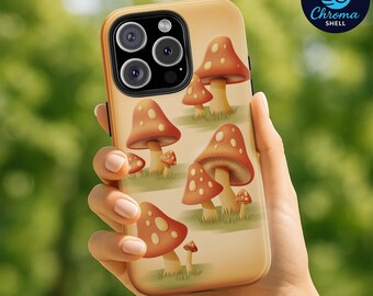 Mushroom Phone Case - Cottagecore Shroom Pattern Cover for iPhone and Samsung