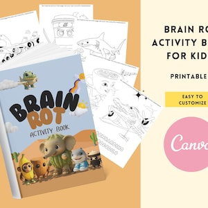 Italian Brainrot Animals Activity Book - Viral TikTok Meme Trend, Printable PDF & JPG, Tralalero Tralala, Tung Tung Sahur, Digital Download