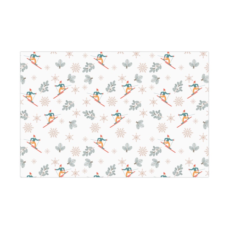 Après-ski Gift Wrap Ski Wrapping Paper Ski Lodge Decor - Etsy