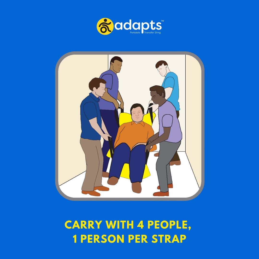 ADAPTS Portable Rescue Sling for Wheelchair Users or People With ...