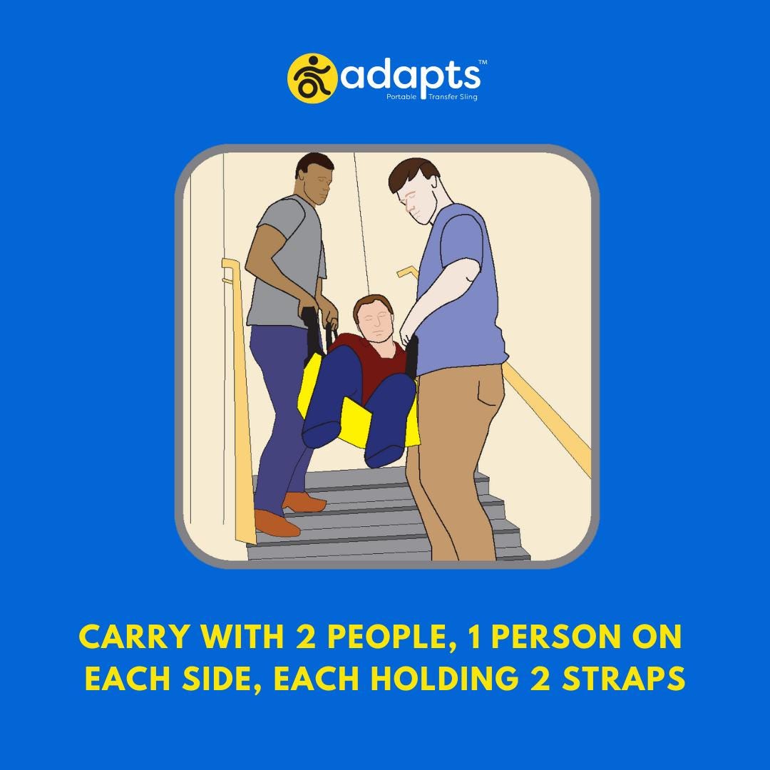 ADAPTS Portable Rescue Sling for Wheelchair Users or People With ...