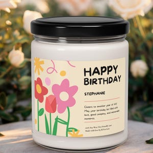 Personalized Birthday Gift Candle For Her Custom Name 18th 20th 30th 40th 50th Birthday Gift for Mum Daughter Friend Grandma Nanny Aunt