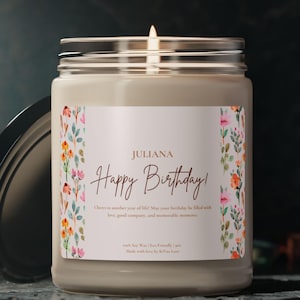 Personalized Birthday Gift Candle For Her Custom Name 18th 20th 30th 40th 50th Birthday Gift for Mum Daughter Friend Grandma Nanny Aunt