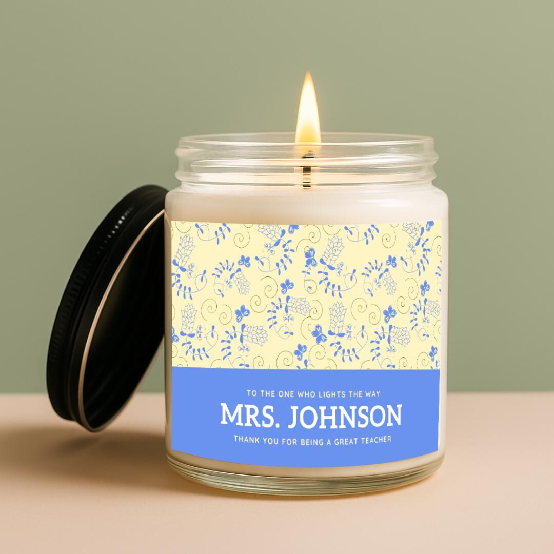 Teacher Appreciation Candle Gift – Personalized Thank You Candle for ...