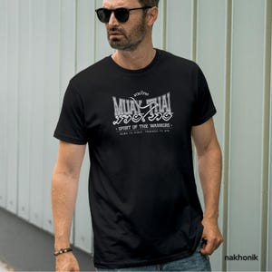 Muay Thai T-Shirt | Born to Fight Graphic Tee | Unisex Cotton Poly Blend Shirt for Fighters, Boxing & Martial Arts Fans