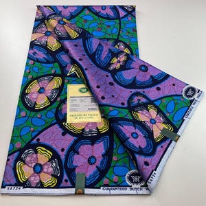 grand super wax Holland African fabric 100% cotton 6 yards