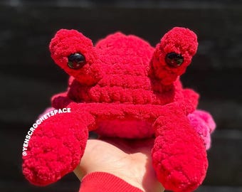 Handmade Sebbie the Crab Plushie Toy
