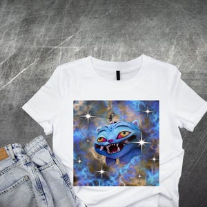 Derpy Kpop Demon Hunters, Demon Hunter tiger bird tshirt, Derpy blue tiger graphic tee