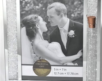 Jewish Wedding Picture Frame That Holds The Shards Broken Under The Chuppah At A Jewish Wedding - Jewish Engagement - Holds 5x7 Picture