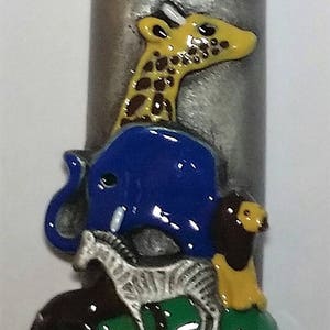 Hand Painted Noah Ark Mezuzah With Kosher Scroll