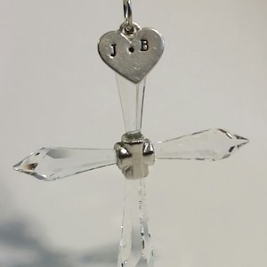Personalized Crystal Cross Handcrafted By Bjcrystalgifts Using Swarovski Crystals - Personalized Christmas Ornament