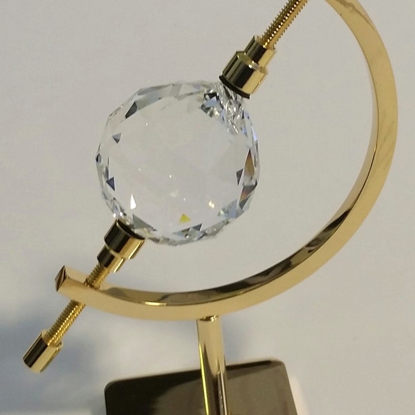 Caliper - Decorative Caliper Holding A Faceted Swarovski Crystal - Desk Top Paperweight