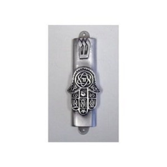 Genuine Pewter Chamsa Mezuzah Genuine Pewter Chamsa Mezuzah