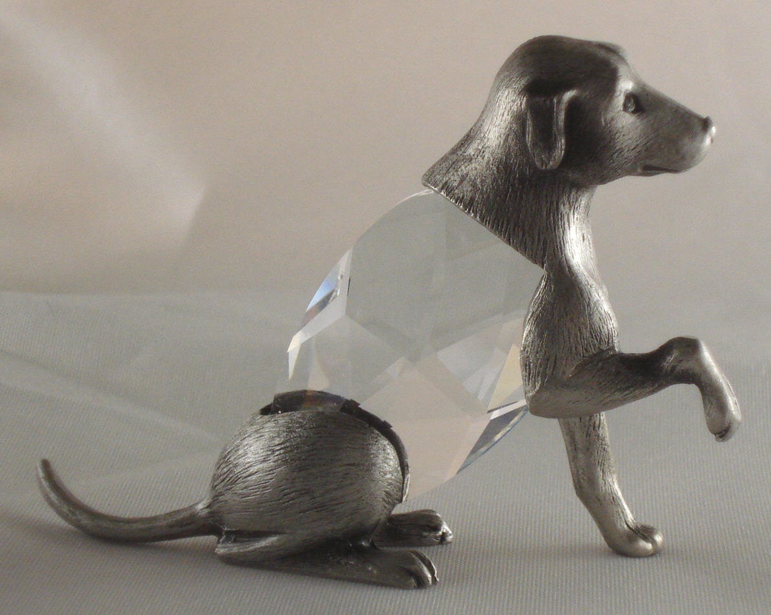Pewter Dog Crystal Dog Handcrafted Using Swarovski Crystal Etsy