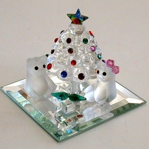 Crystal Christmas Scene Handcrafted By Bjcrystalgifts Using Swarovski Crystal
