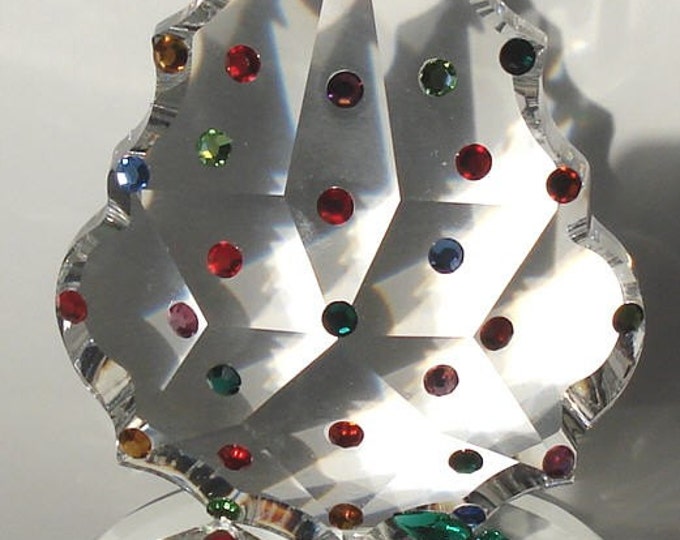 Crystal Christmas Tree Ornament Made With Swarovski Crystal Etsy
