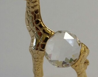 Giraffe Figurine Handcrafted by Bjcrystalgifts Using Swarovski