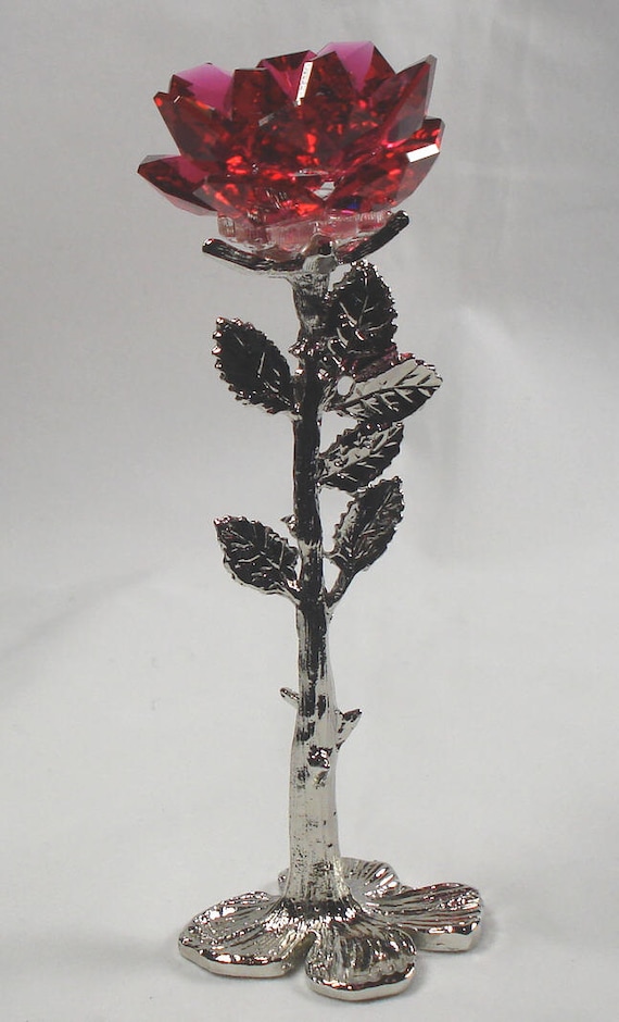 Swarovski Blossoming Rose - Red Ornament - Walmart.com