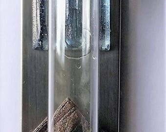 Stainless Steel Mezuzah Case - Unique Mezuzah Case With Colorful Glass