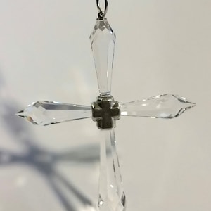 Crystal Cross Hanging Ornament