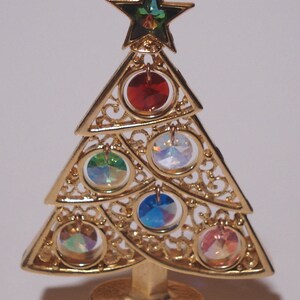Christmas Tree Ornament made with Swarovski Crystal