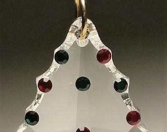 Crystal Christmas Tree Ornament Handcrafted by Bjcrystalgifts Using Swarovski Crystal