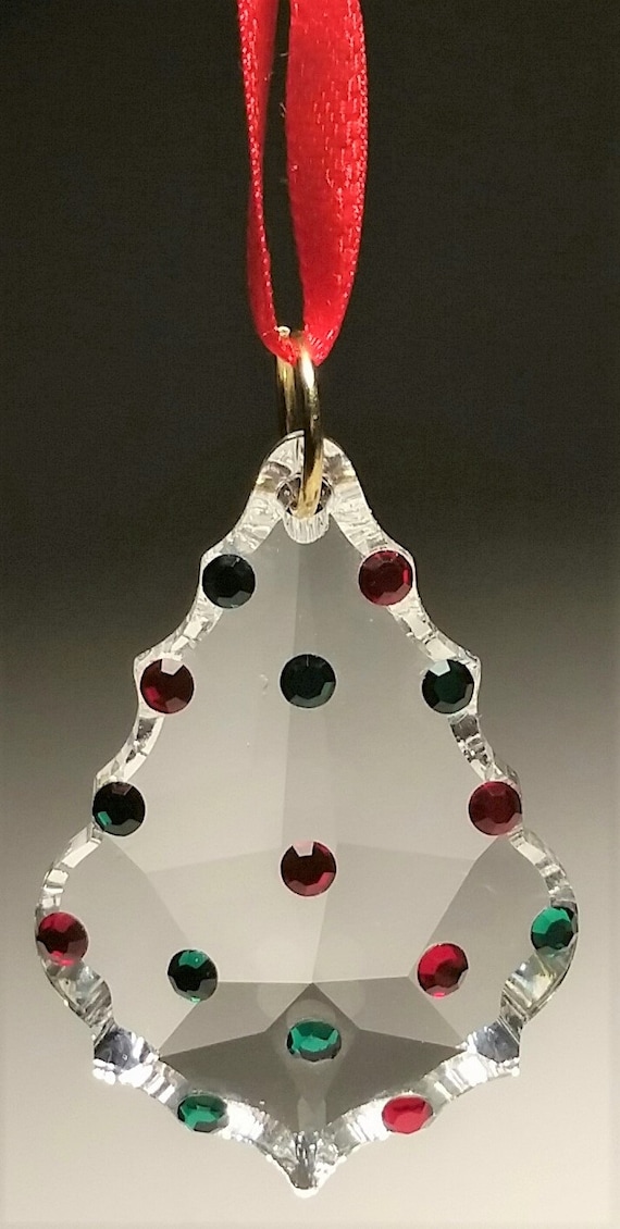 Crystal Christmas Tree Ornament Handcrafted by Bjcrystalgifts Etsy