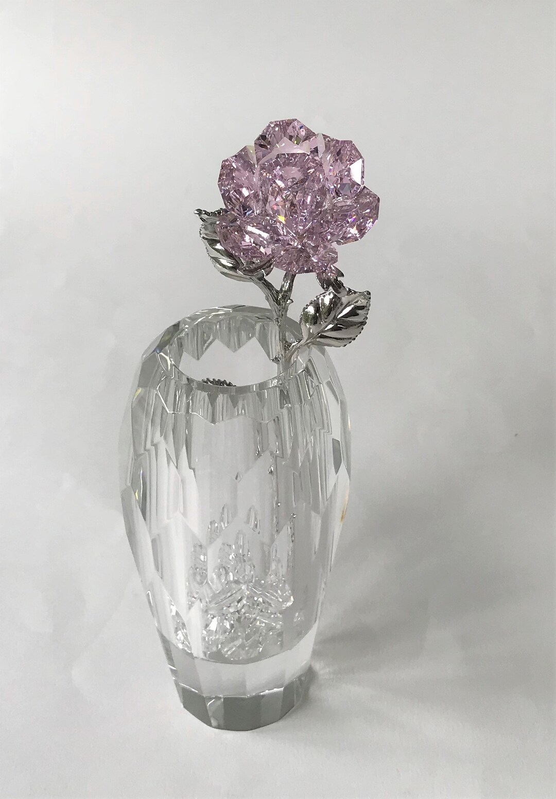 Pink Crystal Rose Handcrafted by Bjcrystalgifts Using Swarovski ...