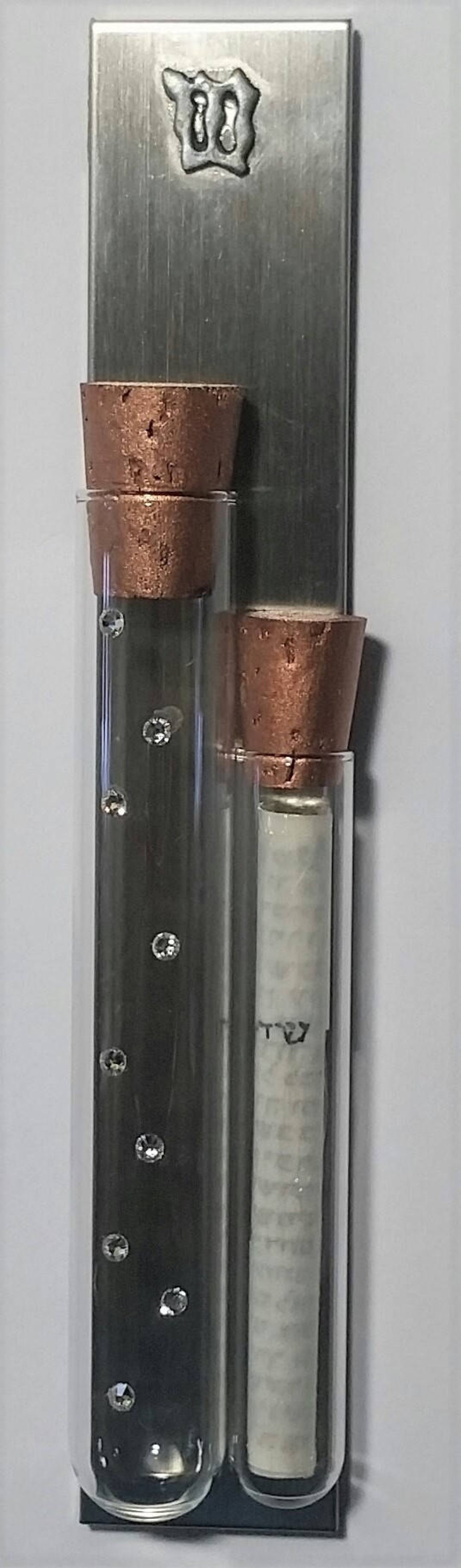 Stainless Steel Mezuzah That Holds Shards From Jewish Wedding Etsy