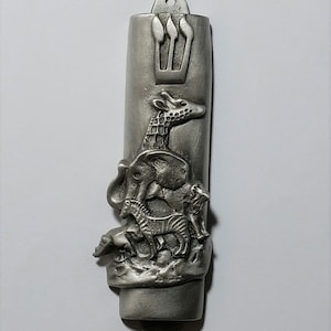 Pewter Mezuzah Noah&#39;s Ark - Detailed Design - Does Not Come With a Scroll