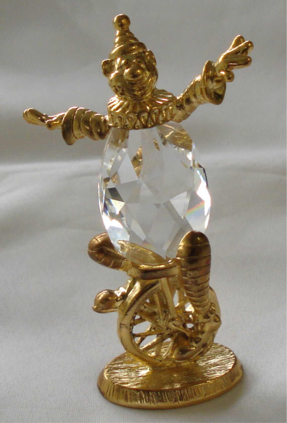 Unicycle Clown Collectible Crystal Unicycle Clown Etsy